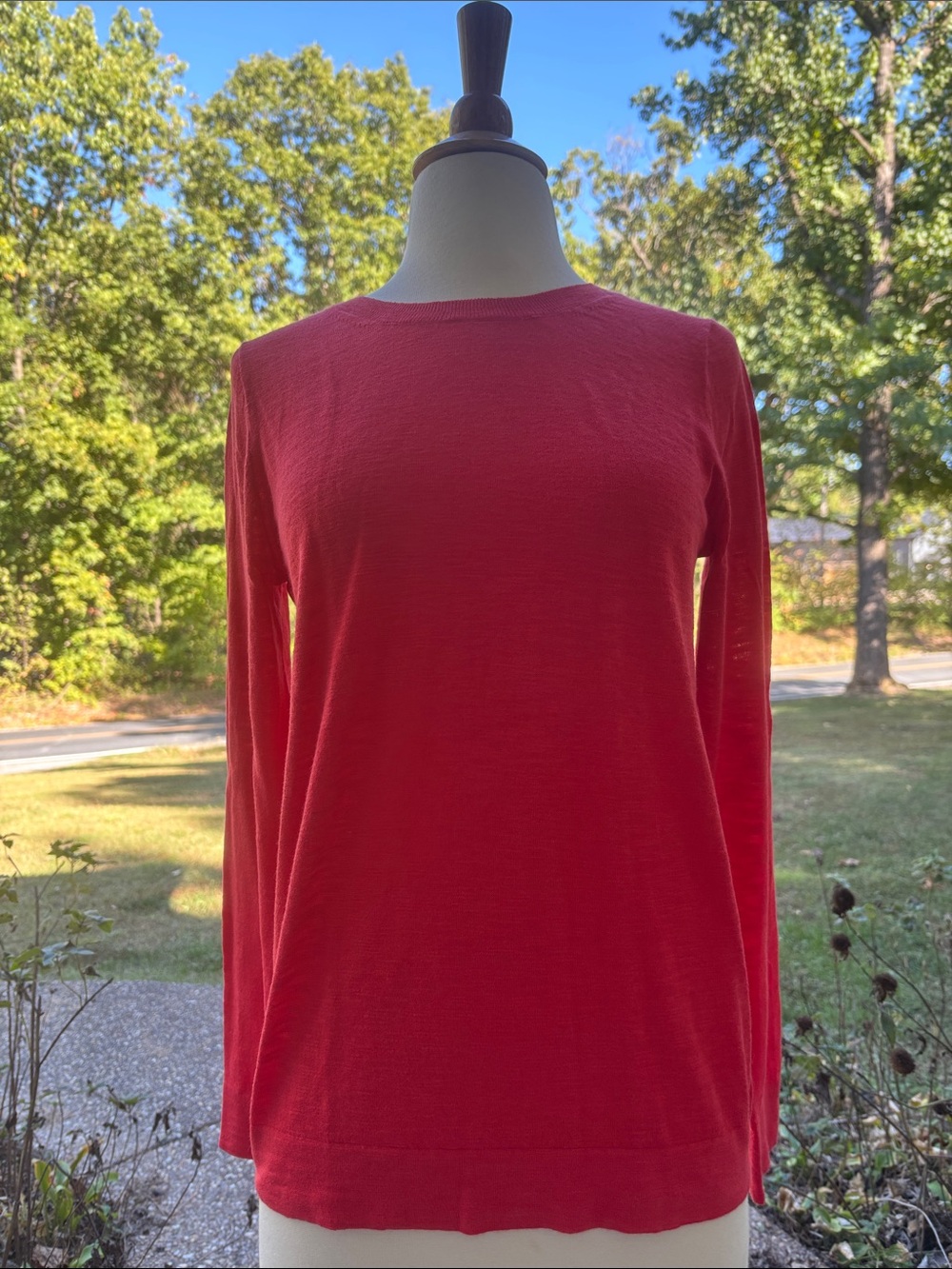 J. Crew Women's Coral-Red Teddie Sweater